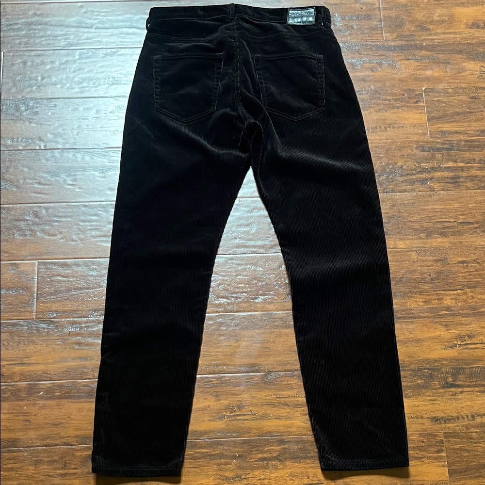 MNG Men's Black Slim Fit Corduroy Pants Size 30